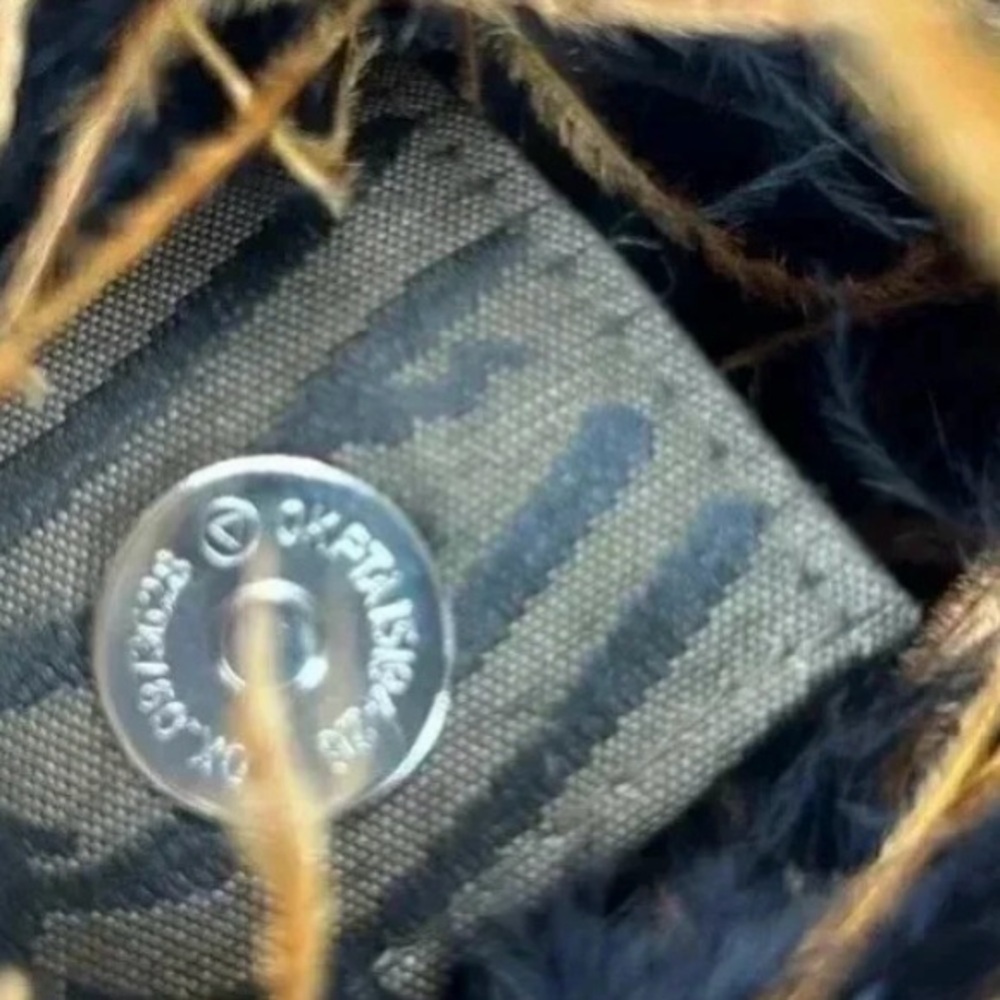 Feathery Handbag Attention Getter Brown Black Evening Bag Shoulder - Picture 8 of 10